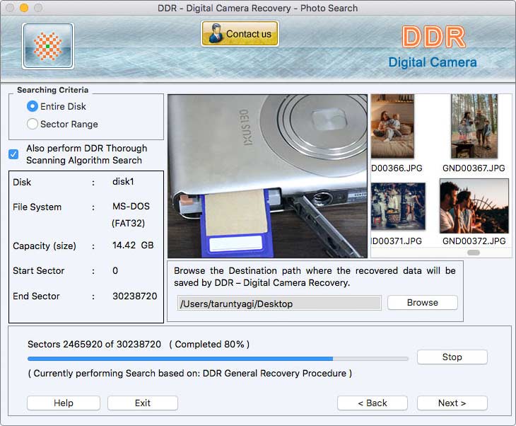 Screenshot of Mac Restore Deleted File