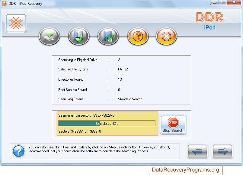 Files searching process Files searching process