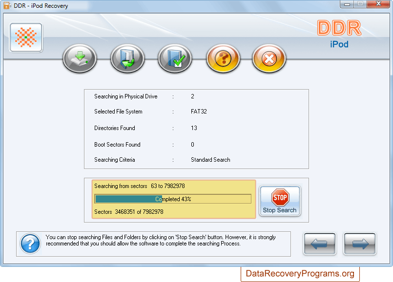 Files searching process