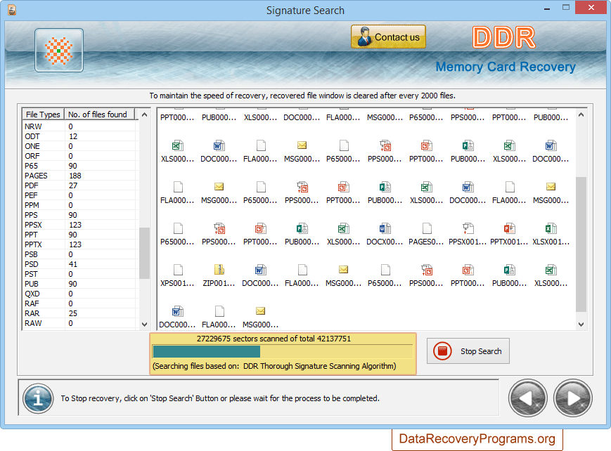 Data recovery process