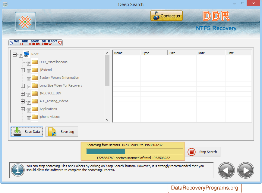 Files searching process Files searching process