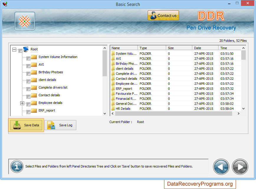 Save recovered data Save recovered data