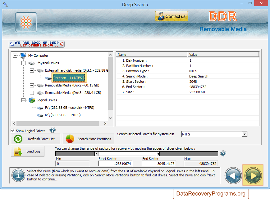 Select partition