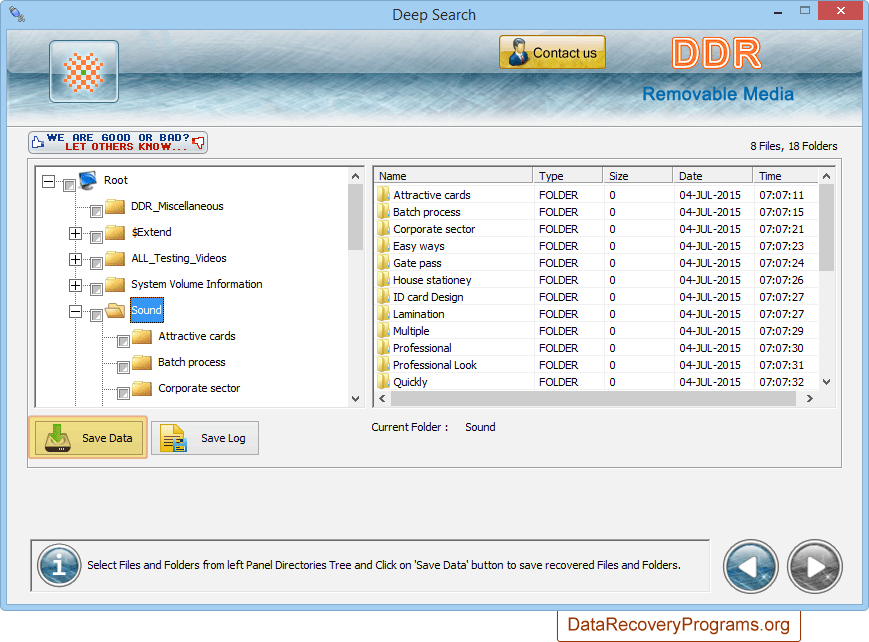 Save recovered data Save recovered data